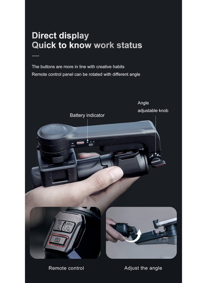 Smart Mobile Stabilizer 360° – Phone Gimbal with Built-In Light, Best Gimbal Stabilizer for Smooth Video Shooting - Image 5