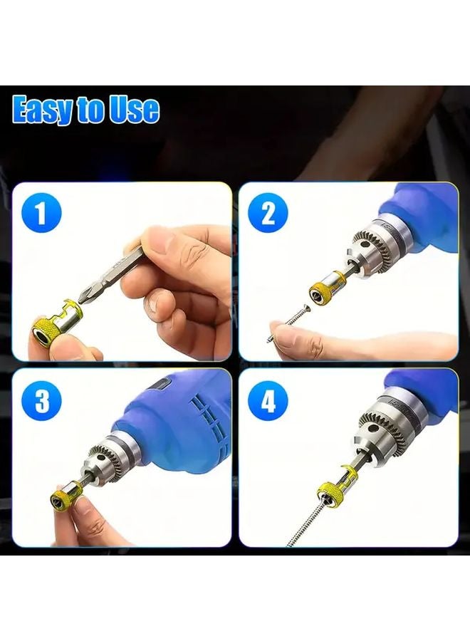 6 قطع لفائف مغناطيسية حلقة برغي مجموعة بت رؤوس مفك غير منزلق لسبائك 1 4 بوصة سداسية - Image 5