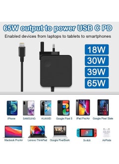 Anmi 65W USB C Power Adapter, Type C PD Wall Fast Charger  - Image 3