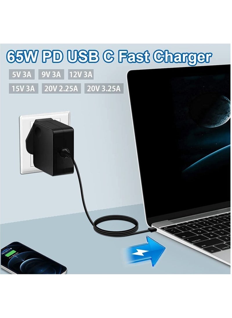 Anmi - 65W USB C Power Adapter, Type C PD Wall Fast Charger - Image 1
