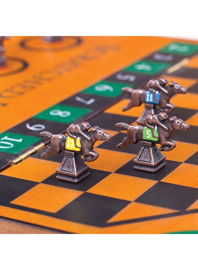 WE Games Derby Horse Race Board Game Set With Metal Game Pieces And Wooden Keepsake Storage Box, Family Game Night, Board Games For Adults And Family, Birthday Gifts, Home Decor, Living Room Decor - Image 5