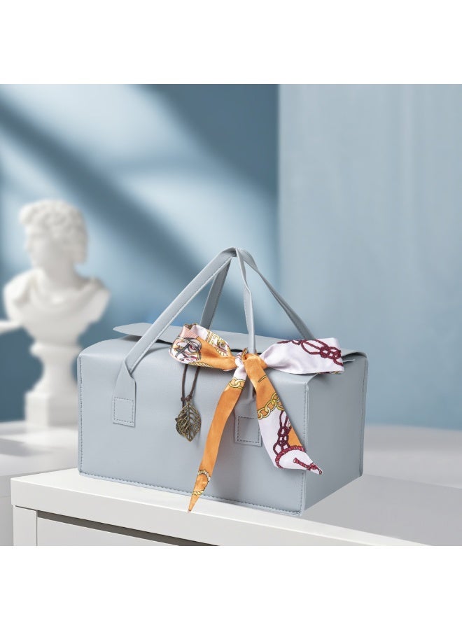 NIBEMINENT Large Capacity Faux Leather Gift Box，Handheld Gift Bag for Holidays Mother'S Day, Weddings, Birthdays，Anniversary（store food, gifts, matcha tea sets, etc.） - Image 1