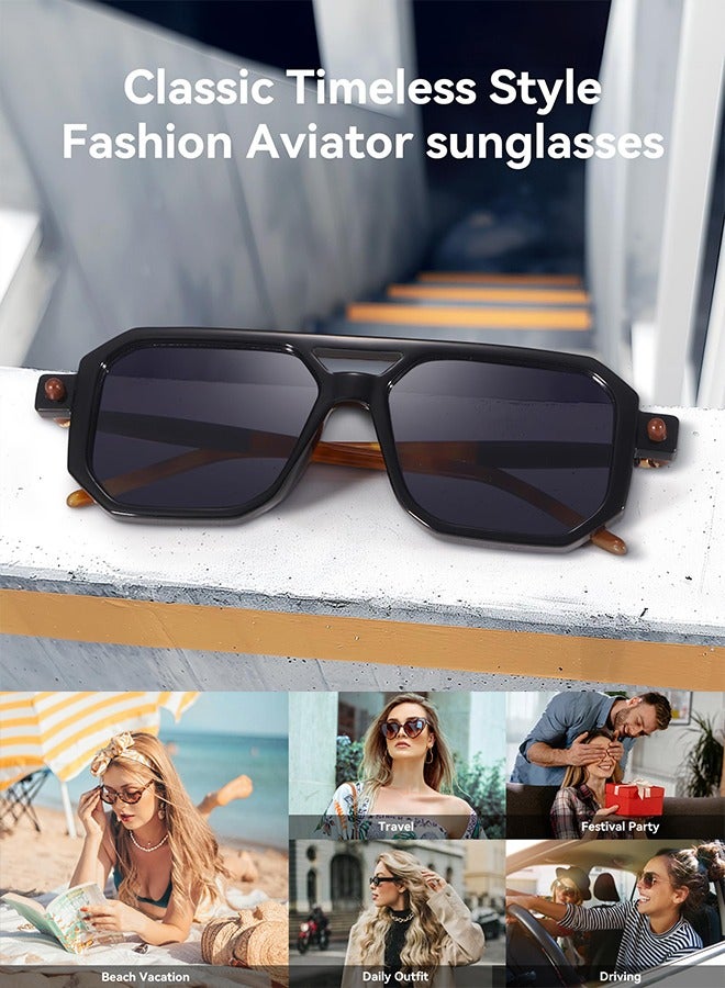 آأزورب أفياتور نظارات شمسية للرجال نسائية والنساء بتصميم فريد وحماية من الأشعة النظارات فوق البنفسجية وعدسات نضرات ريترو للسيدات والرجال - نظارة الشمسية نسائية رجالية فاخرة لتحمي عينيك نضارات رجال - Image 4