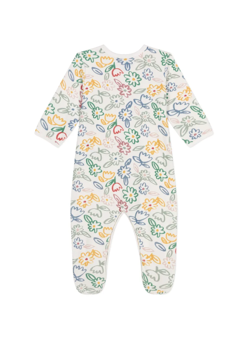 بيتي باتو Babies' floral pattern velour pyjamas