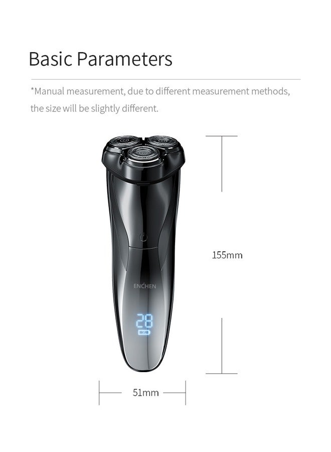 ENCHEN Electric Shaver Blackstone 3 Portable Usb Rotary Rechargeable Face Shaving Machine for Men - Image 2