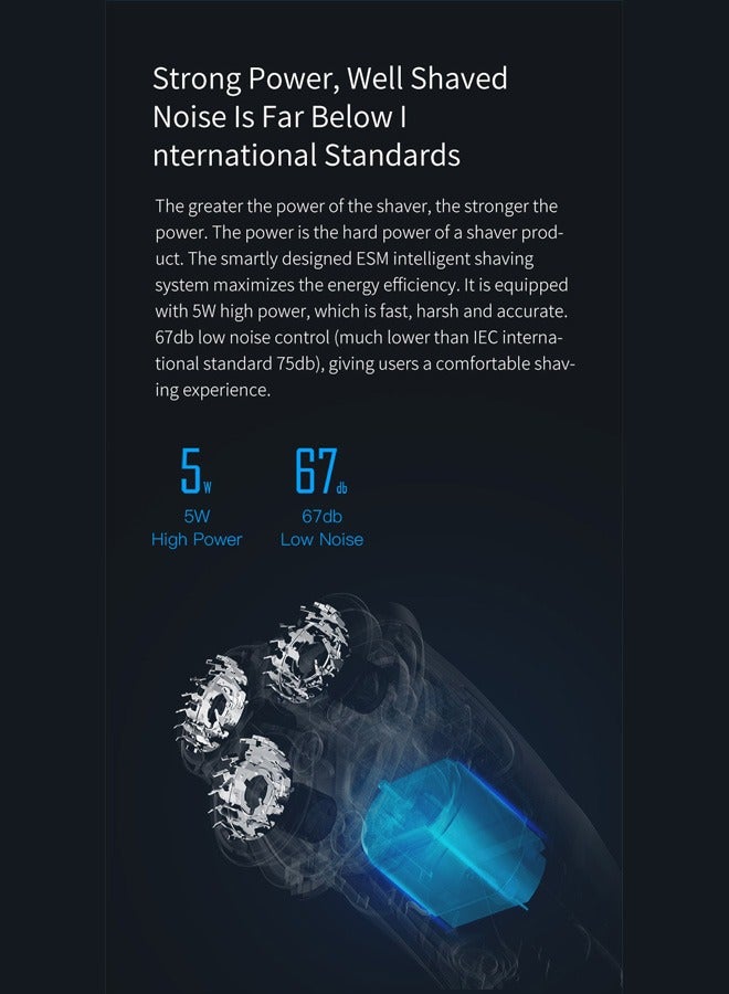 ENCHEN Electric Shaver Blackstone 3 Portable Usb Rotary Rechargeable Face Shaving Machine for Men - Image 5