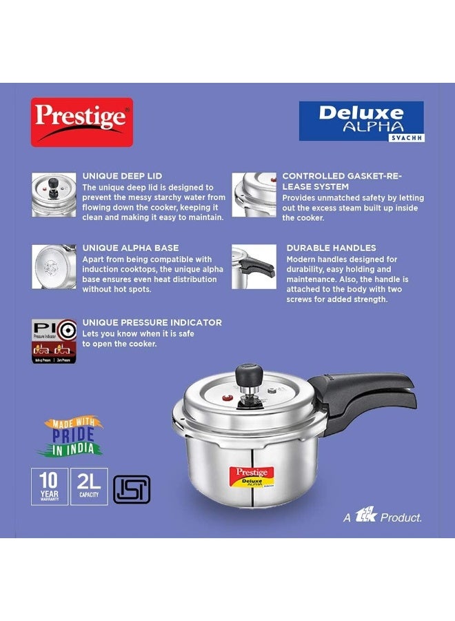 Prestige 2Liters Prestige Prasv2 Pressure Cooker, 2 Liter, Silver"Min 1 year manufacturer warranty" silver - Image 4