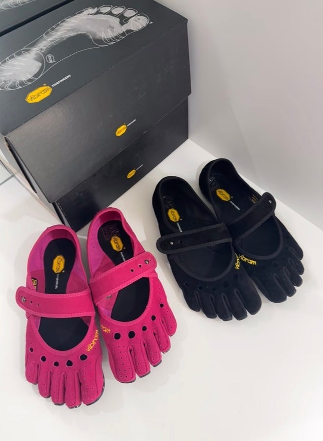 Vibram FiveFingers Mary Jane Shoes Durable  ISolendoor Outdoor Fitness Training /Rose Red - Image 3