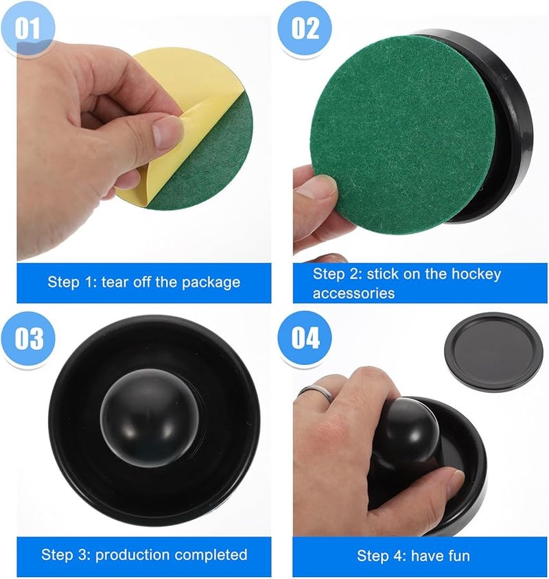 مجموعة هوكي الهواء 8 قطع مع أقراص 51 مم، دافعات 76 مم ووسائد من اللباد للألعاب الداخلية - Image 3