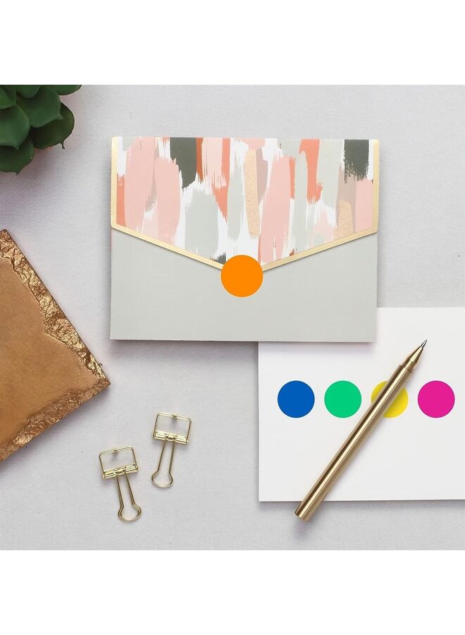 قطع من ملصقات النقاط الدائرية المرمزة بالألوان بما في ذلك الأحمر والبرتقالي والأصفر والأخضر والأزرق والأرجواني - Image 4