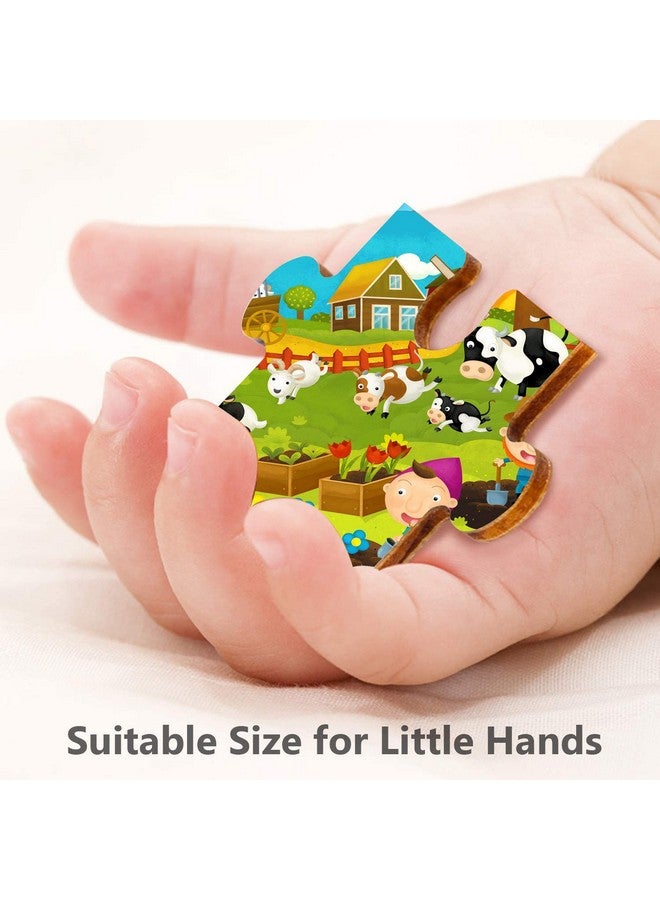 Webby Kids The Cartoon Farm Landscape Wooden Jigsaw Puzzle, 24Pcs - Multicolor - Image 4