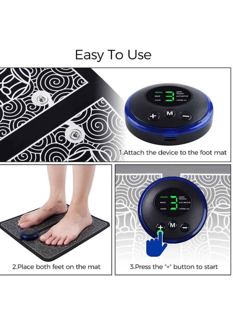 Generic EMS Foot Massager Machine Electric Deep Kneading Circulation Foot Booster for Feet and Legs Folding Portable Leg Muscle Stimulator, Promotes Blood Circulation, Relief Pain, Home Office Use  - Image 3