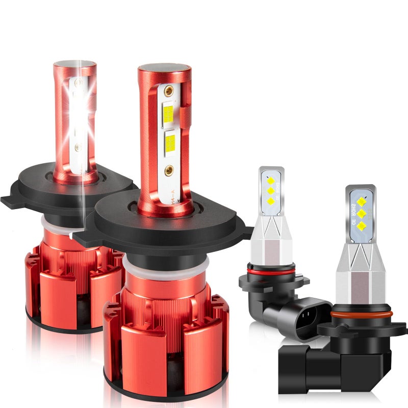 LTZXAP For Toyota Tundra 2000 2001 2002 2003 2004 2005 2006 Light Bulbs, 800% Brightness Hi and Lo Beam+Fog Light Bulbs, Superfocused Beam Mode, 6500K, 36000LM Super Bright, IP68 Waterproof, 6PCS - Image 1