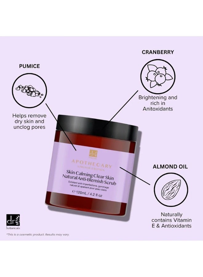 DR BOTANICALS Dr. Botanicals Apothecary Skin Calming Clear Skin Natural Anti-Blemish Scrub 120ml - Image 3