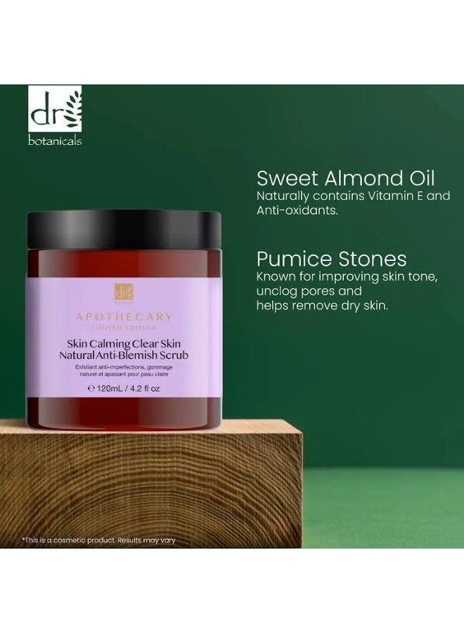 DR BOTANICALS Dr. Botanicals Apothecary Skin Calming Clear Skin Natural Anti-Blemish Scrub 120ml - Image 4