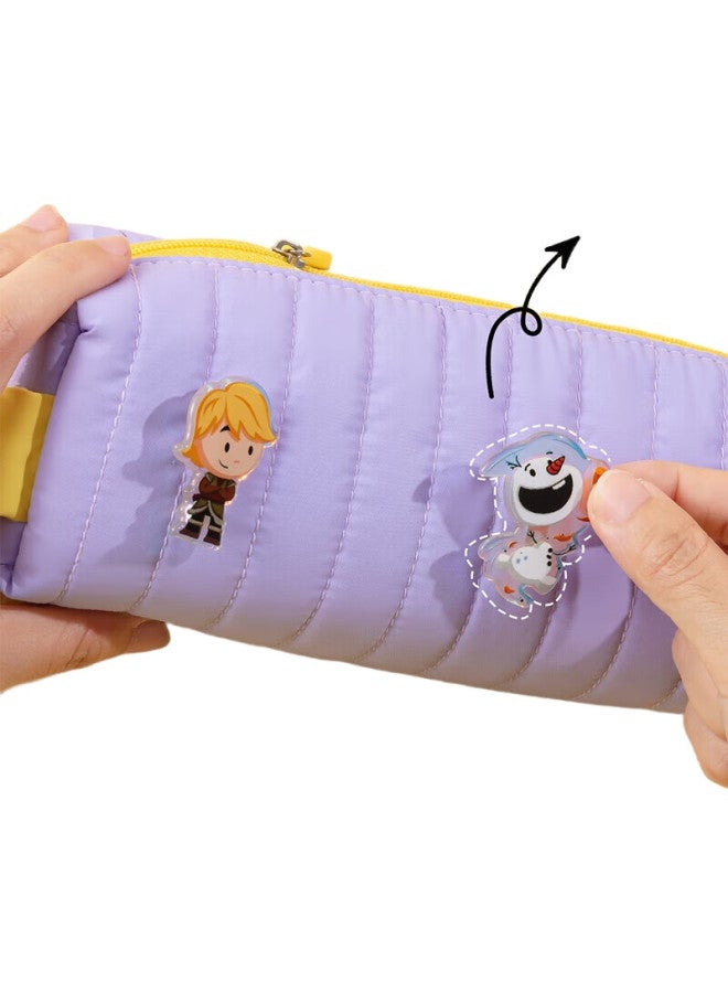 Disney Student Pencil Case, Stylish Large-Capacity Children'S Stationery Storage Bag, Elementary School Student Diy Durable Pencil Case, Frozen Purple P85259C1-6 - Image 3