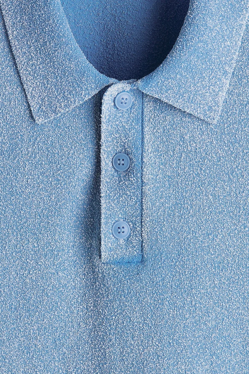 اتش اند ام تي-شيرت بولو محبوك بقصة عادي