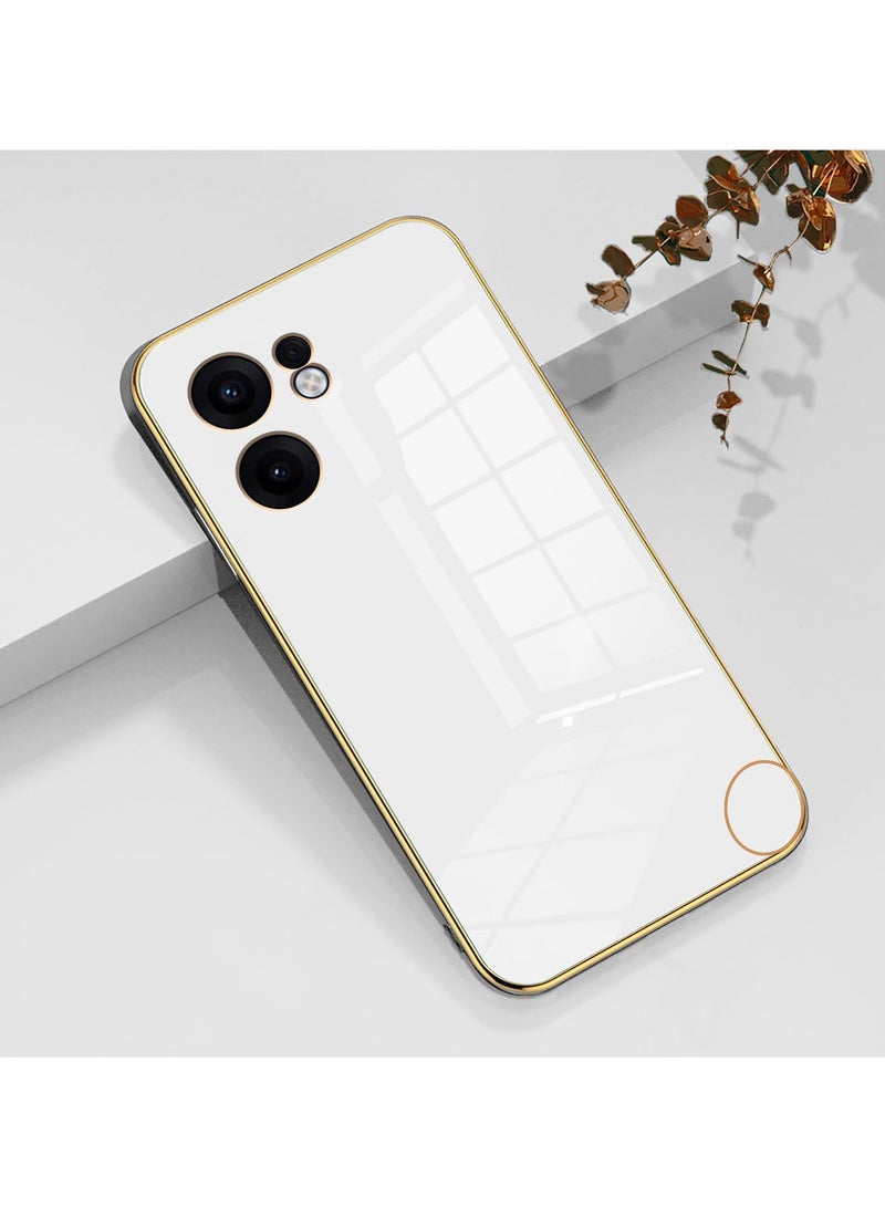 Compatible with Nothing CMF Phone 2 Pro cover, smooth veneer gold plated chrome, white Thin and smooth shock-proof full protection Nothing CMF Phone 2 Pro case（white） - Image 2