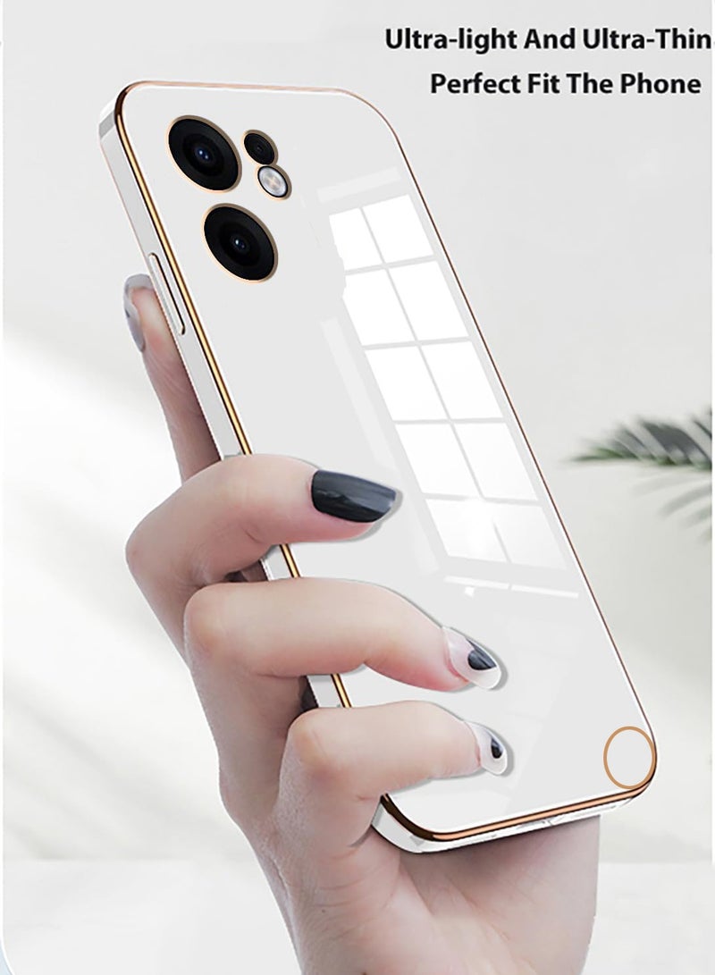 Compatible with Nothing CMF Phone 2 Pro cover, smooth veneer gold plated chrome, white Thin and smooth shock-proof full protection Nothing CMF Phone 2 Pro case（white） - Image 3