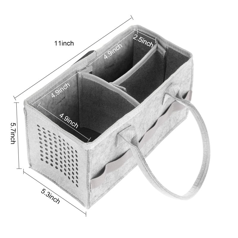 Chedin Chedin Bag for Toniebox Tonie Storage Box Carry Bag with Handle, for Toniebox Starter Set and Tonies Figure, Accessories Protective Case Organiser for Over 30 Figures (Grey + Grey)  - Image 2
