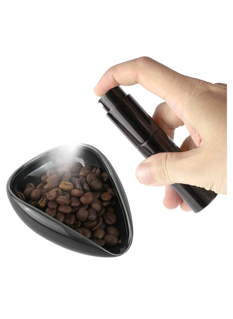 Coffee Bean Dosing Tray and Coffee Bean Spray 2-Piece Set Black