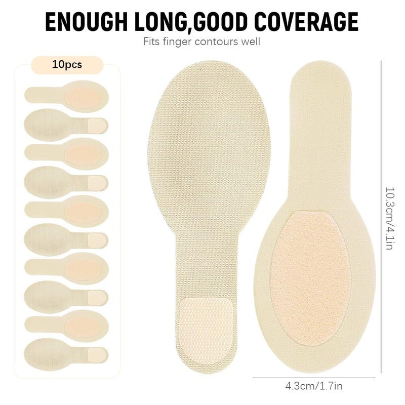 M'AYCREATE ® Castor Oil Finger Wraps Hook and Loop Adjustable Finger Splint Joint Sleeves for Pain Relief Arthritis Breathable Lycra Fabric Castor Oil Wraps Pack of 10 - Image 2