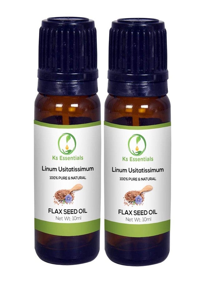 Ks Essentials 100% Pure Flax Seed Oil (Linum Usitatissimum) (10ml) Each - Image 1