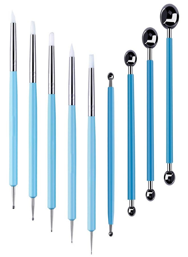 URBAN BOX Dotting Tools,Silicone Clay Sculpting Tool,Ceramic Clay Ball Stylus Dot Painting Tools,Pottery Embossing Tool for Rock,Nail,Blending, Drawing,Modeling - Image 1