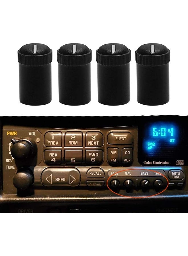 RDBS 4PCS 16195412 GM Equipment Power Radio Pushbutton Speaker Tone Control Knob - Image 1