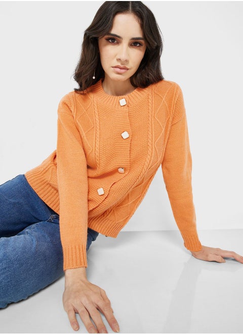 Button Up Chunky Cardigan