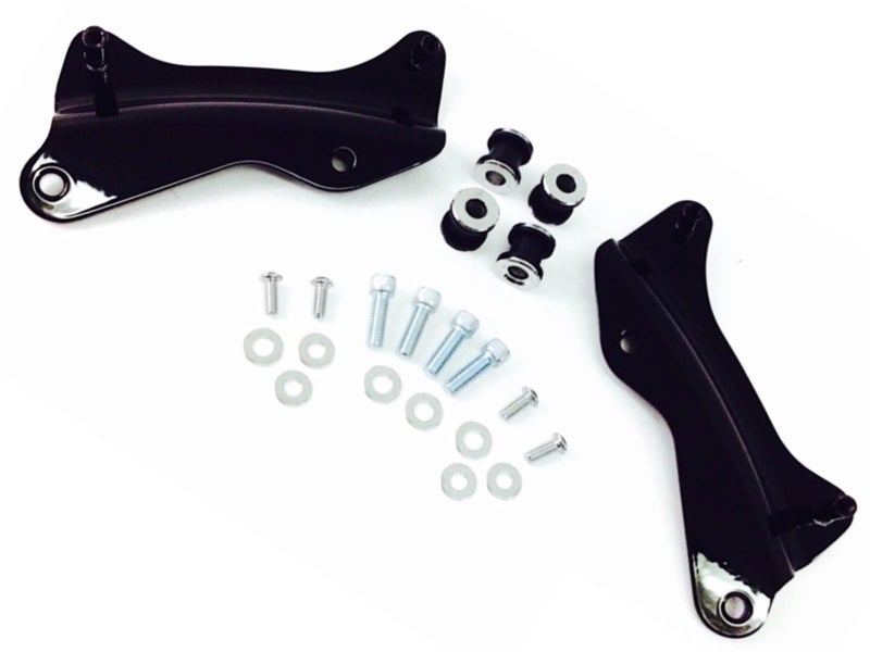 Gloss Black Passenger Detachable Sissy Bar Backrest 4 Point Docking Bracket Mount Hardware Kit for Harley Davidson Touring like Street Glide Road King Ultra CVO Yr 20142025 Quick Release ref 52300354