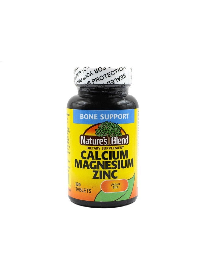 Nature's Blend Calcium Magnesium Zinc Tabs, Unflavored, 100 Count - Image 1