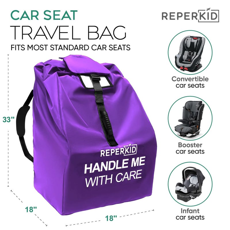 reperkid Premium Car Seat Travel Bag for Airplane - Durable, Universal Fit, Water-Resistant Gate Check Bag with Adjustable Carry Straps - for Safe and Hassle-Free Travel - Image 4