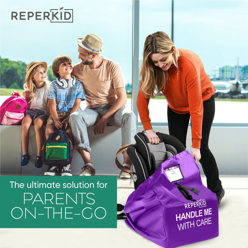 reperkid Premium Car Seat Travel Bag for Airplane - Durable, Universal Fit, Water-Resistant Gate Check Bag with Adjustable Carry Straps - for Safe and Hassle-Free Travel - Image 2
