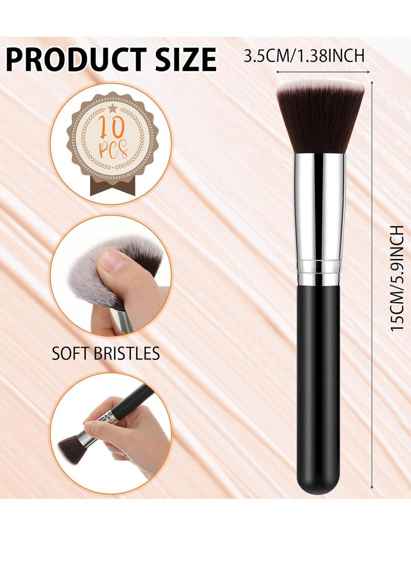 فيبارتي مجموعة فرش مكياج مكونة من 14 قطعة من فرش المكياج الخشبية، فرش كريم أساس اصطناعية ممتازة، أداة مزج بودرة الوجه وظلال العيون وخافي عيوب المكياج - Image 5