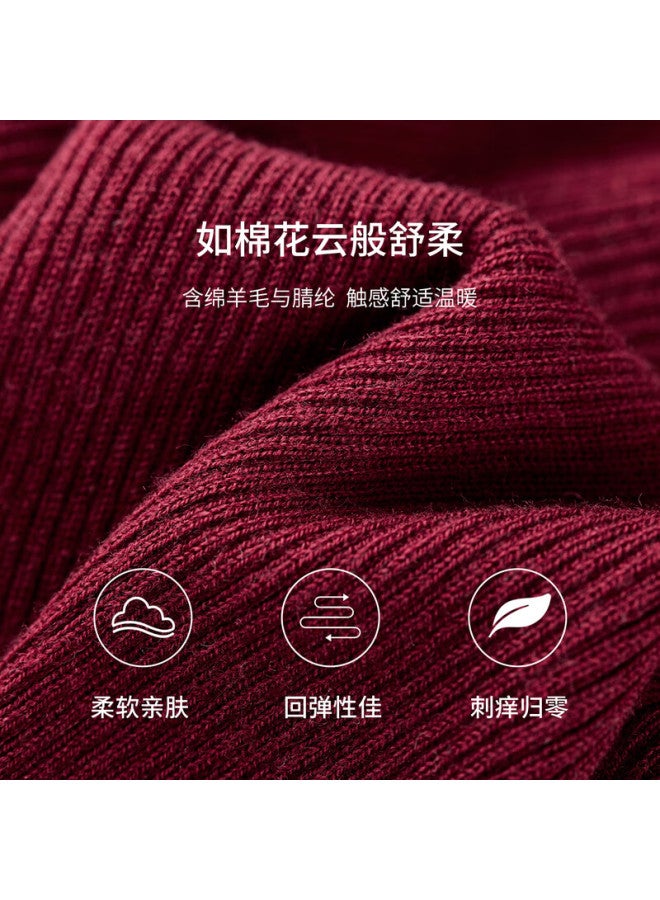 Sentubila Semi-open Collar Simple Commuter Knit Sweater For Women, Spring Polo Collar Soft Long-sleeve Inner Layer Drawstring Slim Elastic Top