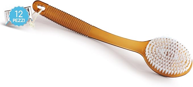 فرشاة الجسم المنشطة ARIX 12 مع مقبض من خط تقليد تدليك أكوا فرشاة تدليك الجسم تنشط الدورة الدموية الدقيقة فرشاة تدليك مريحة مع مقبض 12 قطعة