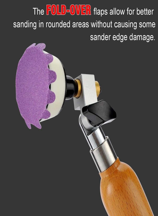 MAXMAN Sanding Discs 2 Inch 80Pcs, Wet Dry Hook and Loop Flex Edge Sand Paper, Sandpaper Assortment Grit 80 120 150 240 320 400 600 800, Wavy Sand Paper for Drill and Bowl Sanders, Edge Sanding Tools - Image 4