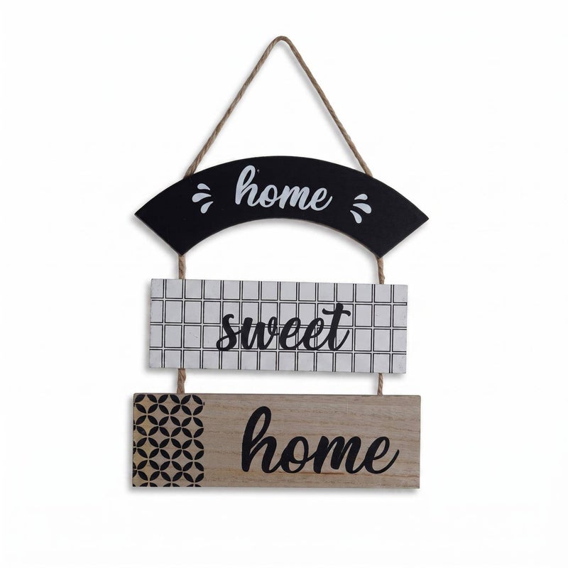 Pan Home Urban MDF Home Sweet Home Wall Hanging 17x22.5cm - Black - 112ATO9901312 - Image 3