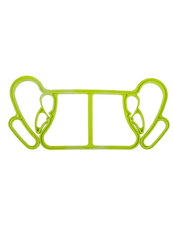 Large Green Plastic Wall Mounted Clothes Drying Rack 2 Pack Space Saving Design - Image 1