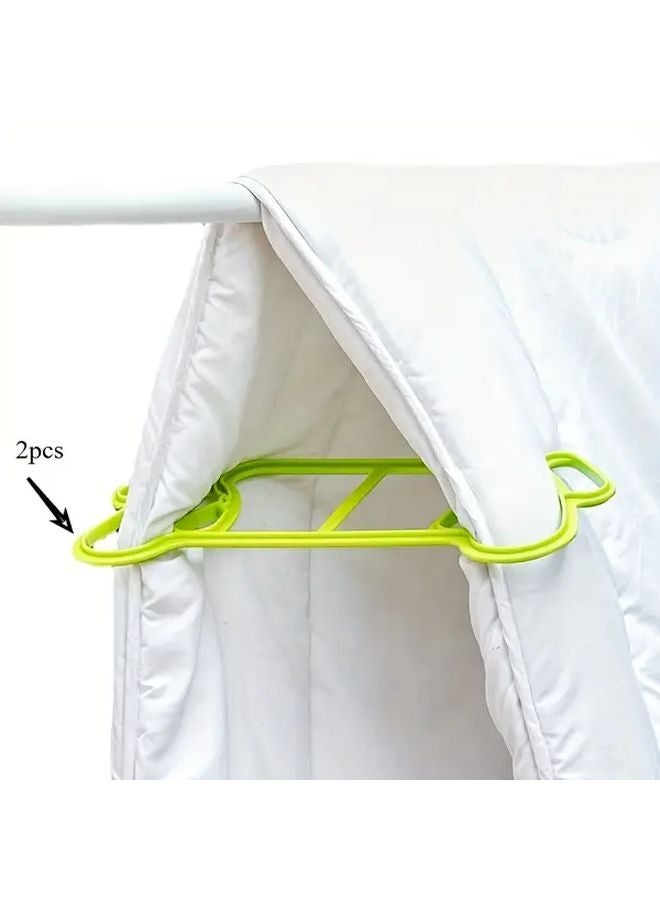 Large Green Plastic Wall Mounted Clothes Drying Rack 2 Pack Space Saving Design - Image 2