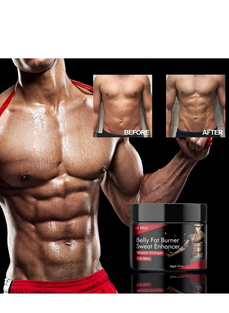 EELHOE Fat Burner Cream Firming Cream Fat Burning Cream Fat Burner Sweat Cream Cellulite Treatment Slimming Cream Warming Cream Firming and Slimming for Men 60g - Image 3