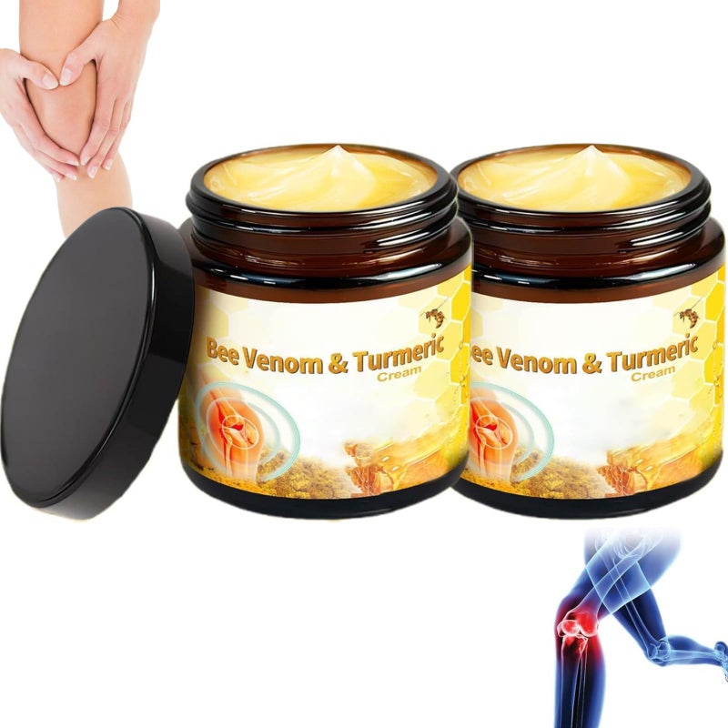 OSFRIAGE Bee Venom Turmeric Joint Cream Professional Bee Venom Joint Gel Bee Venom Joint and Bone Cream for Back Knee Hands Neck Feet 60ML 2PCS