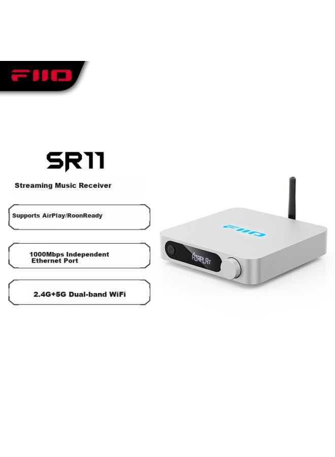FiiO Sr11 High Performance Lossless Streaming Music Receiver Streaming Bridge For Decoding Earphone Amplifier Silver - Image 5