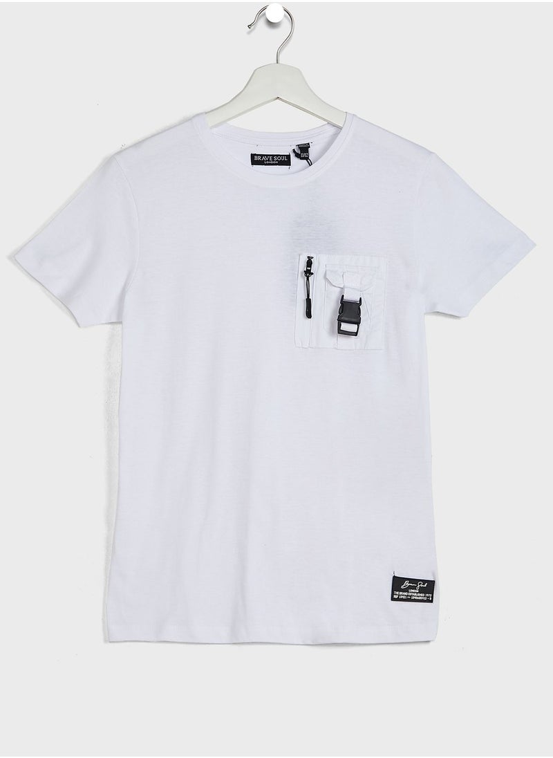 BRAVE SOUL - Boys Printed Short Sleeved T-Shirt - Image 1