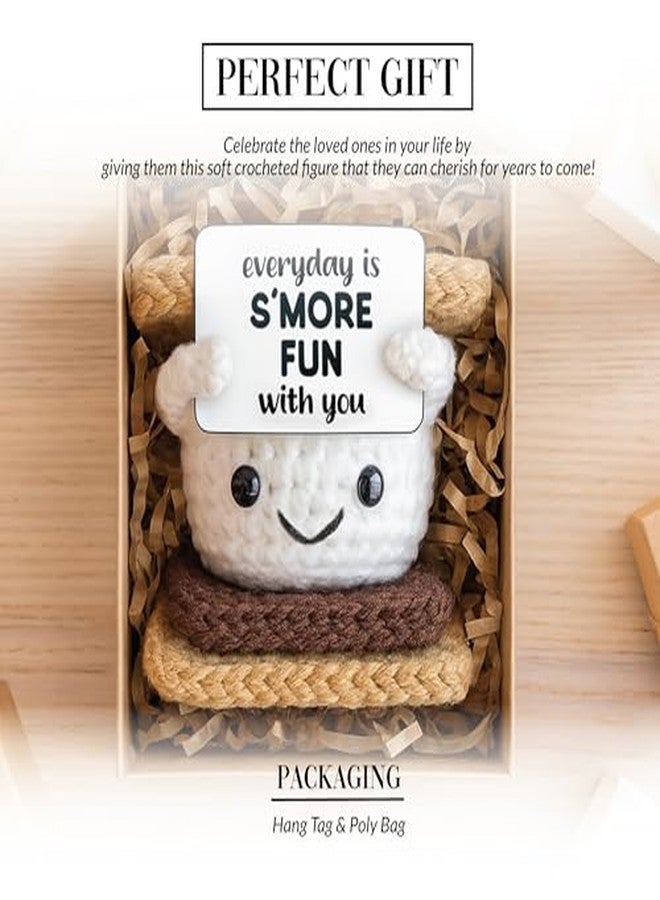 شركة بافيليون جيفت شركة بافيليون للهدايا - حلوى سمور - مجسم صغير من الكروشيه على شكل حلوى المارشميلو، مصدر إلهام وتشجيع لتزيين المنزل أو المكتب - Image 4