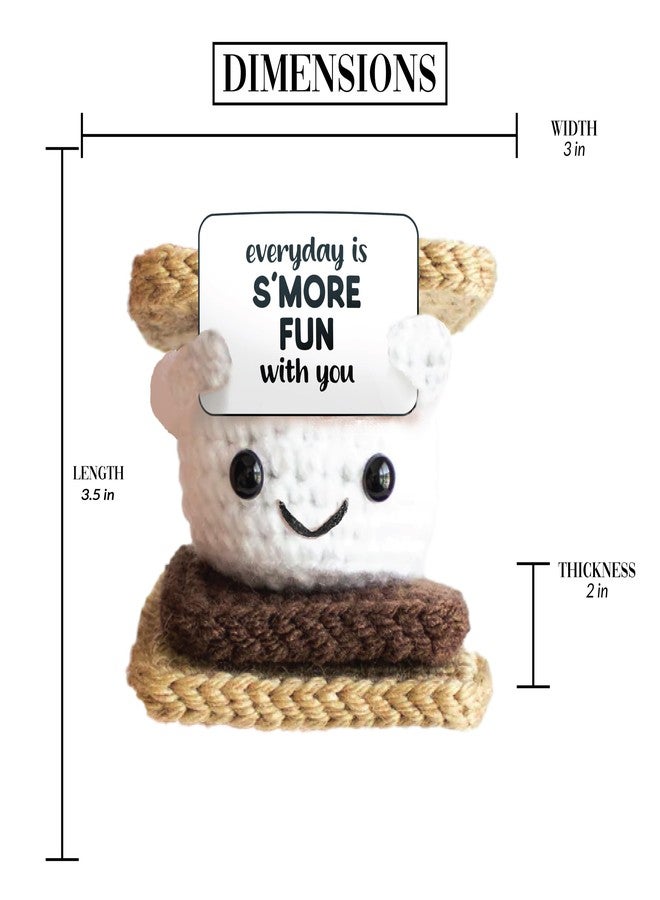 شركة بافيليون جيفت شركة بافيليون للهدايا - حلوى سمور - مجسم صغير من الكروشيه على شكل حلوى المارشميلو، مصدر إلهام وتشجيع لتزيين المنزل أو المكتب - Image 2