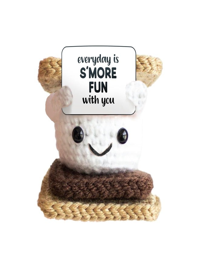 شركة بافيليون جيفت شركة بافيليون للهدايا - حلوى سمور - مجسم صغير من الكروشيه على شكل حلوى المارشميلو، مصدر إلهام وتشجيع لتزيين المنزل أو المكتب - Image 1