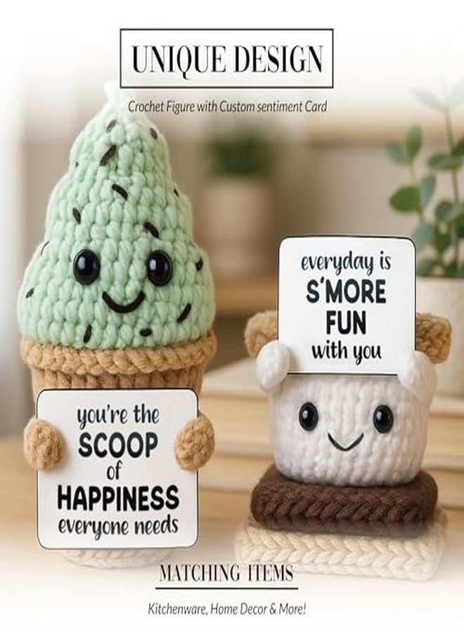 شركة بافيليون جيفت شركة بافيليون للهدايا - حلوى سمور - مجسم صغير من الكروشيه على شكل حلوى المارشميلو، مصدر إلهام وتشجيع لتزيين المنزل أو المكتب - Image 5