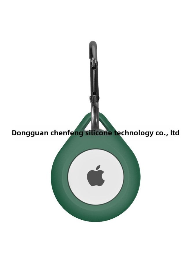 Generic - Applicable For Apple Airtags Tracker Protective Cover Soft Silicone Protective Shell Positioning Pet Portable Case-Color:Dark Green-Applicable Model:Airtags Anti-lost Device Shell (water Drop Type) - Image 1
